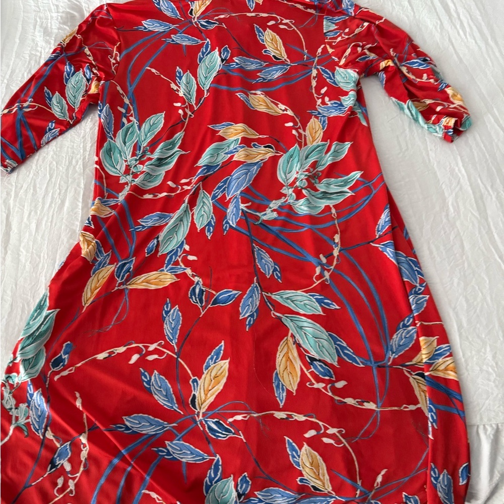 Red and Blue Patterned Dress - Picture 2 of 3